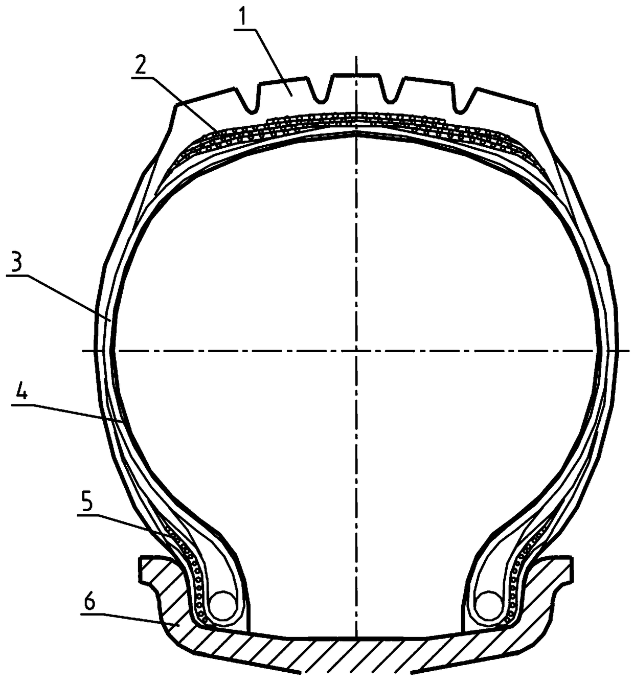 Use aramid fiber thread as the hanging rubber compound for the belt cord of radial aviation tire