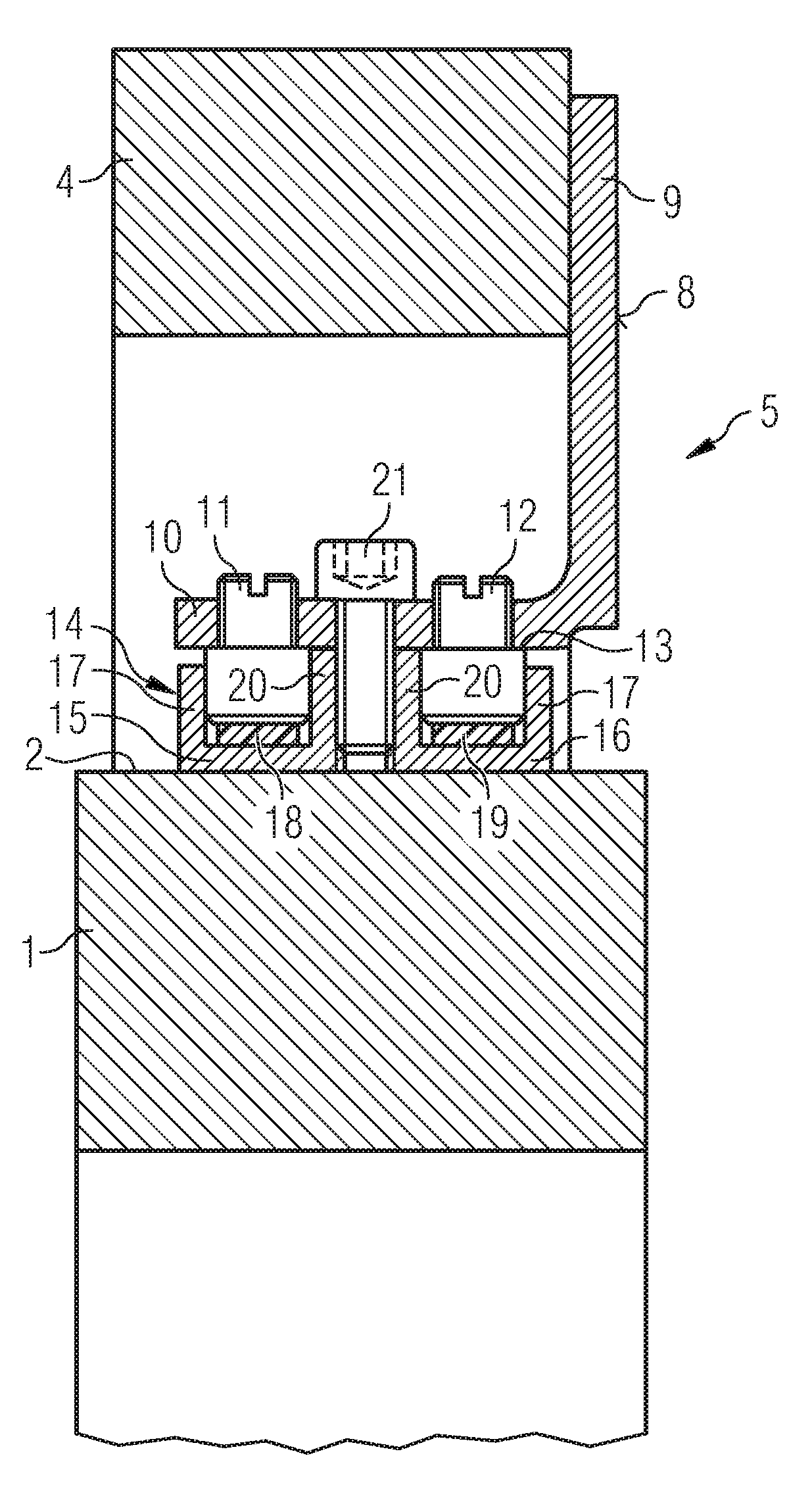 Unison ring assembly for an axial compressor casing