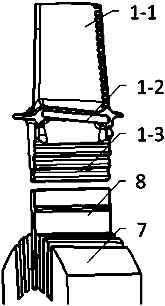 Testing device for measuring damping vibration reduction effect of turbine movable blade