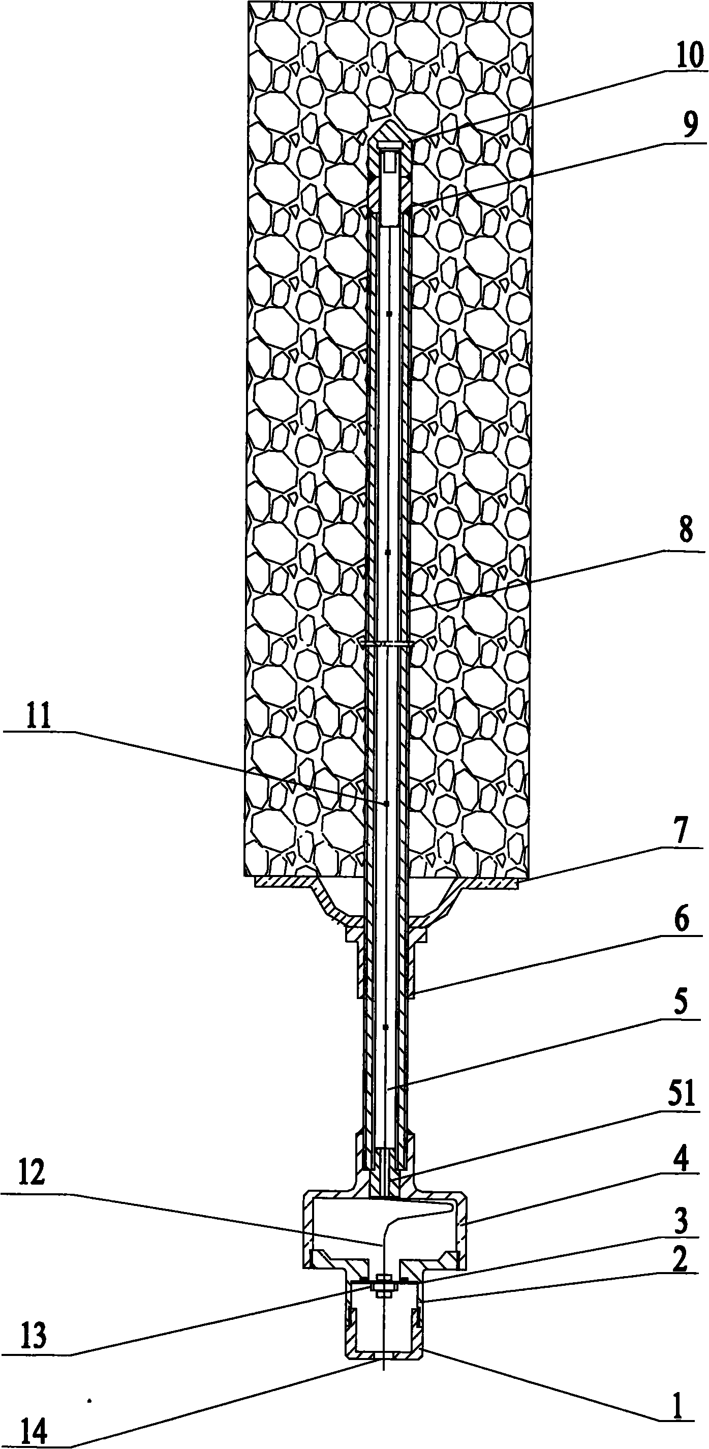 Fiber grating force-measuring anchor rod device