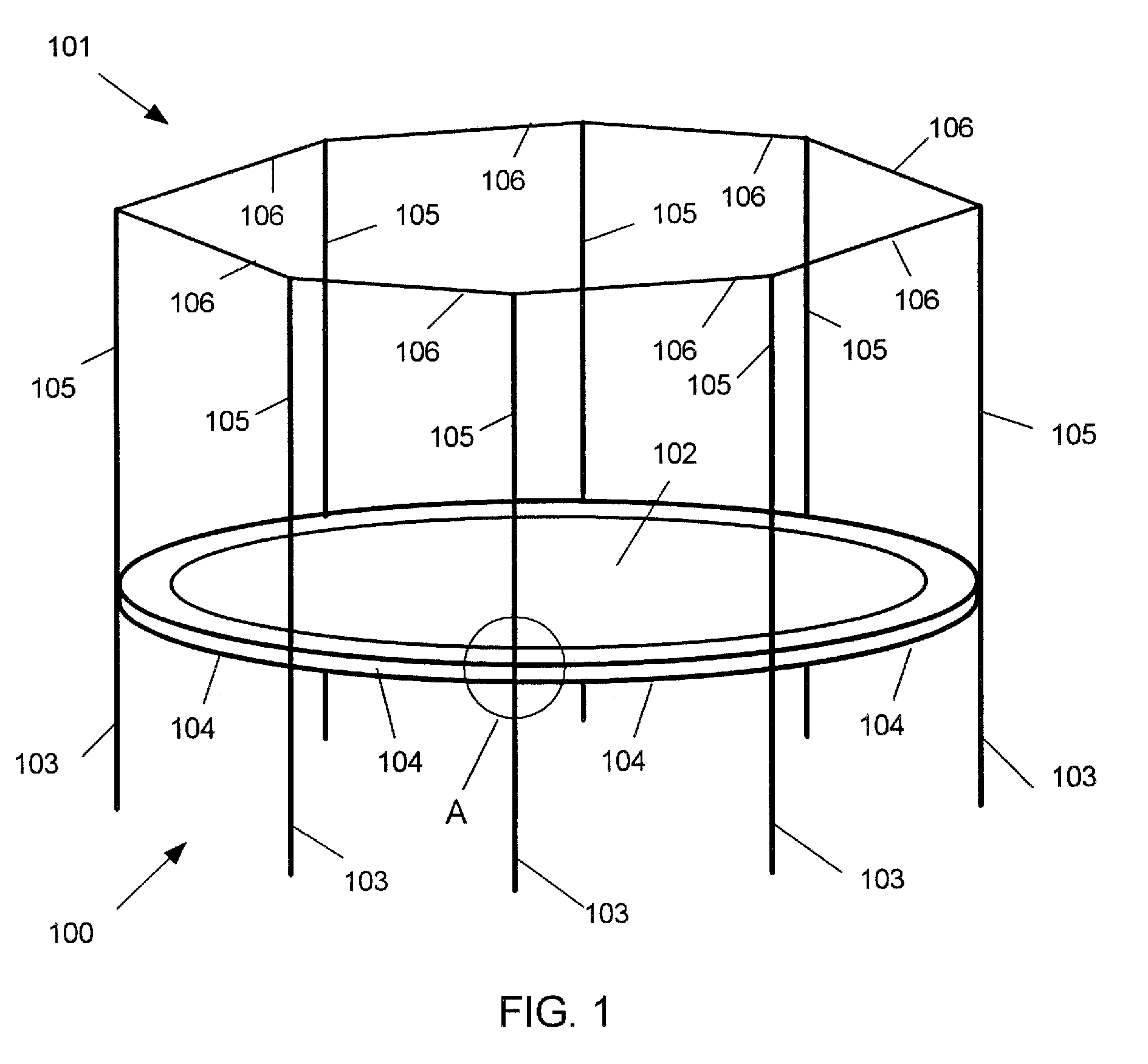 Recreational structure using a coupling member