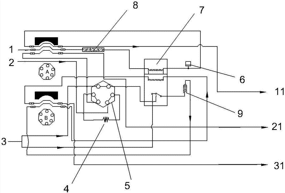 Method for directly detecting ammonia in wastewater by non-contact gas film diffusion-electric conductance