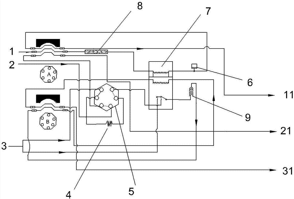 Method for directly detecting ammonia in wastewater by non-contact gas film diffusion-electric conductance