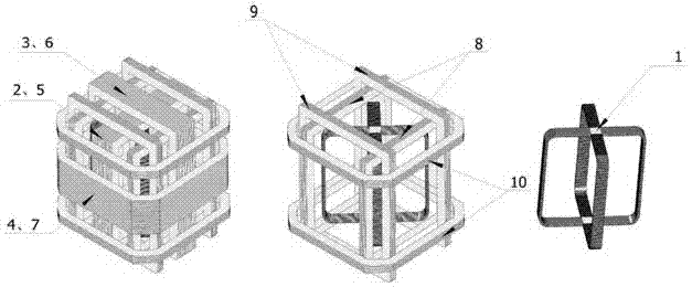 Multifunctional magnetometer with combination of searching coil type and flux-gate type and application thereof