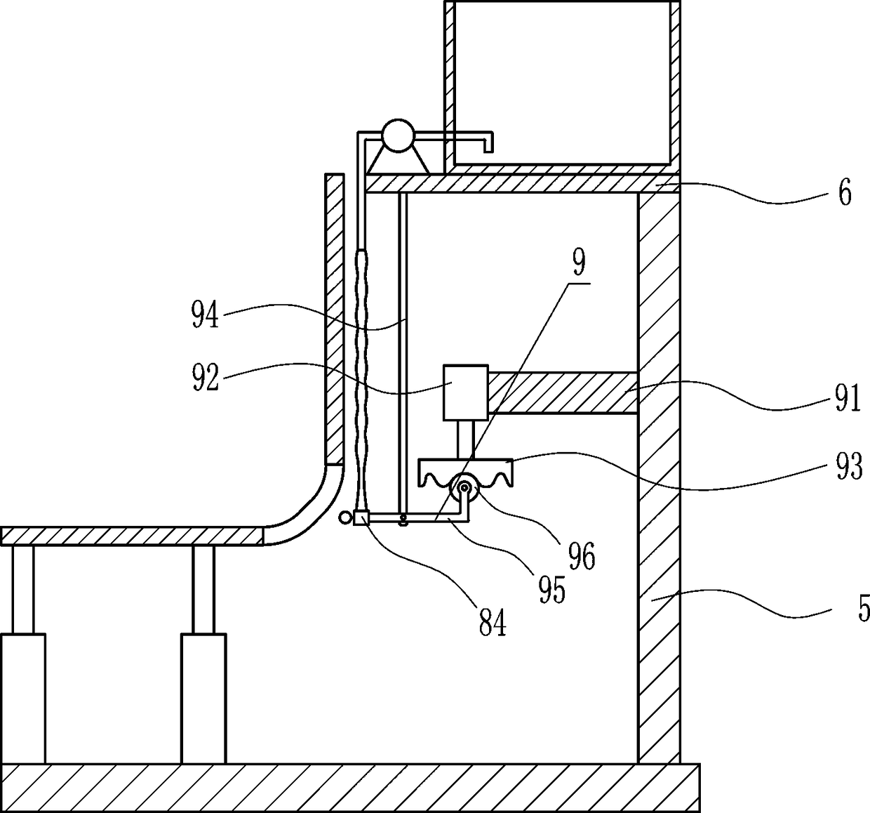 Sitting-type vulva washing device for obstetrics and gynecology department