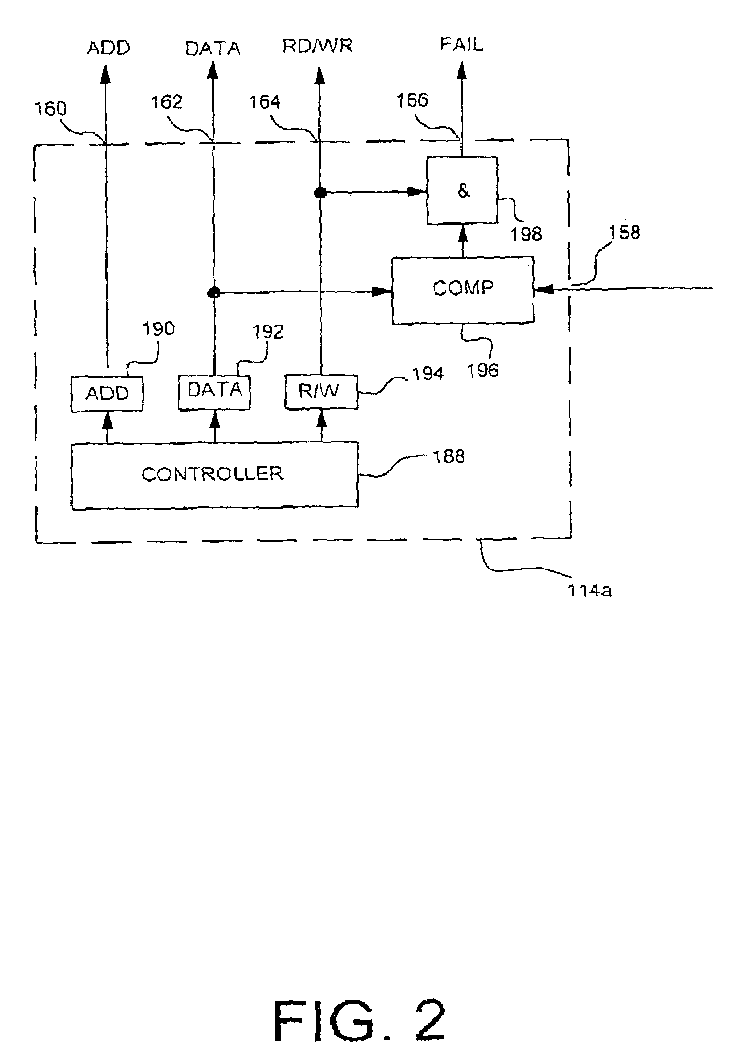 System for testing a group of functionally independent memories and for replacing failing memory words