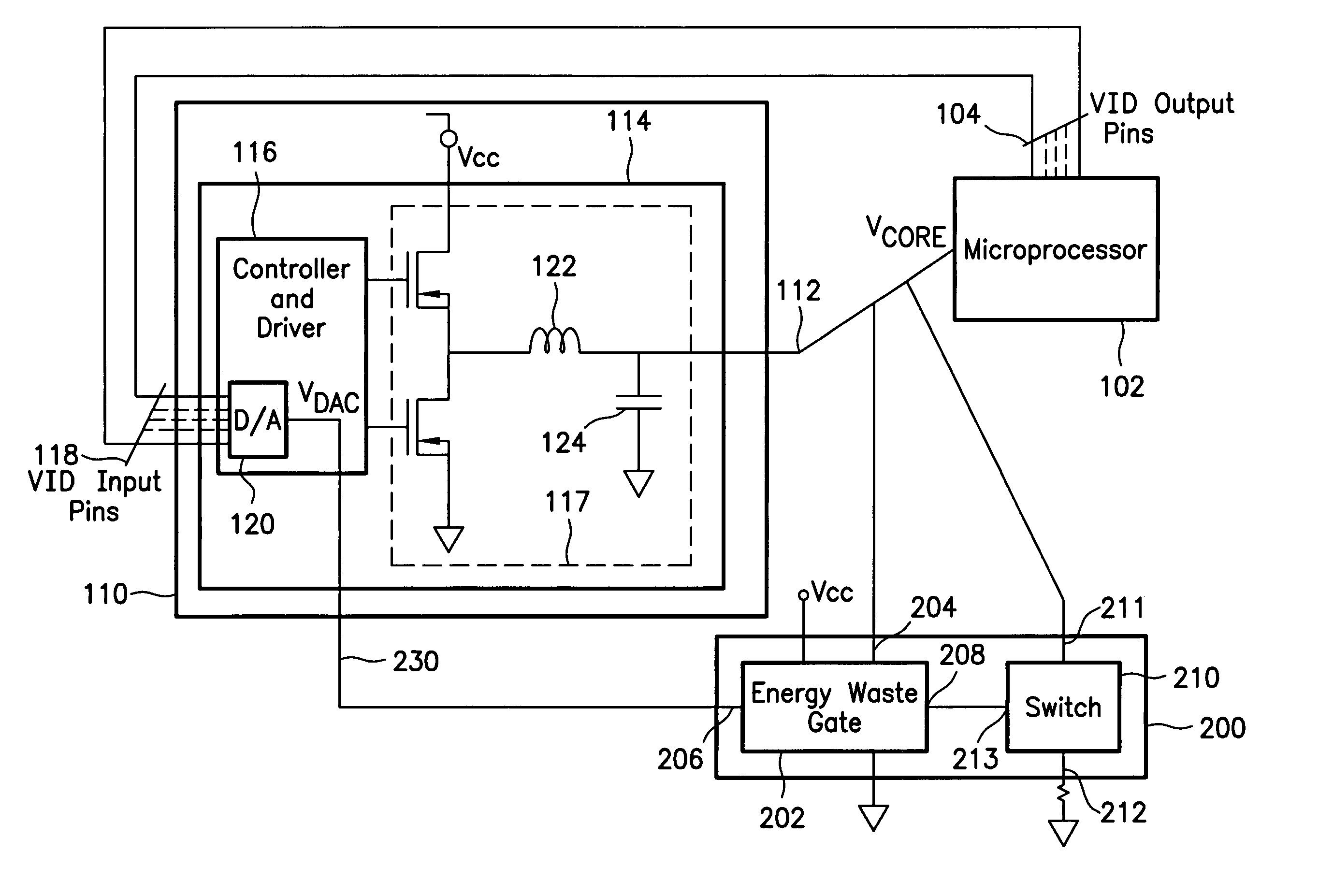 Regulator for reducing power supply transient voltages