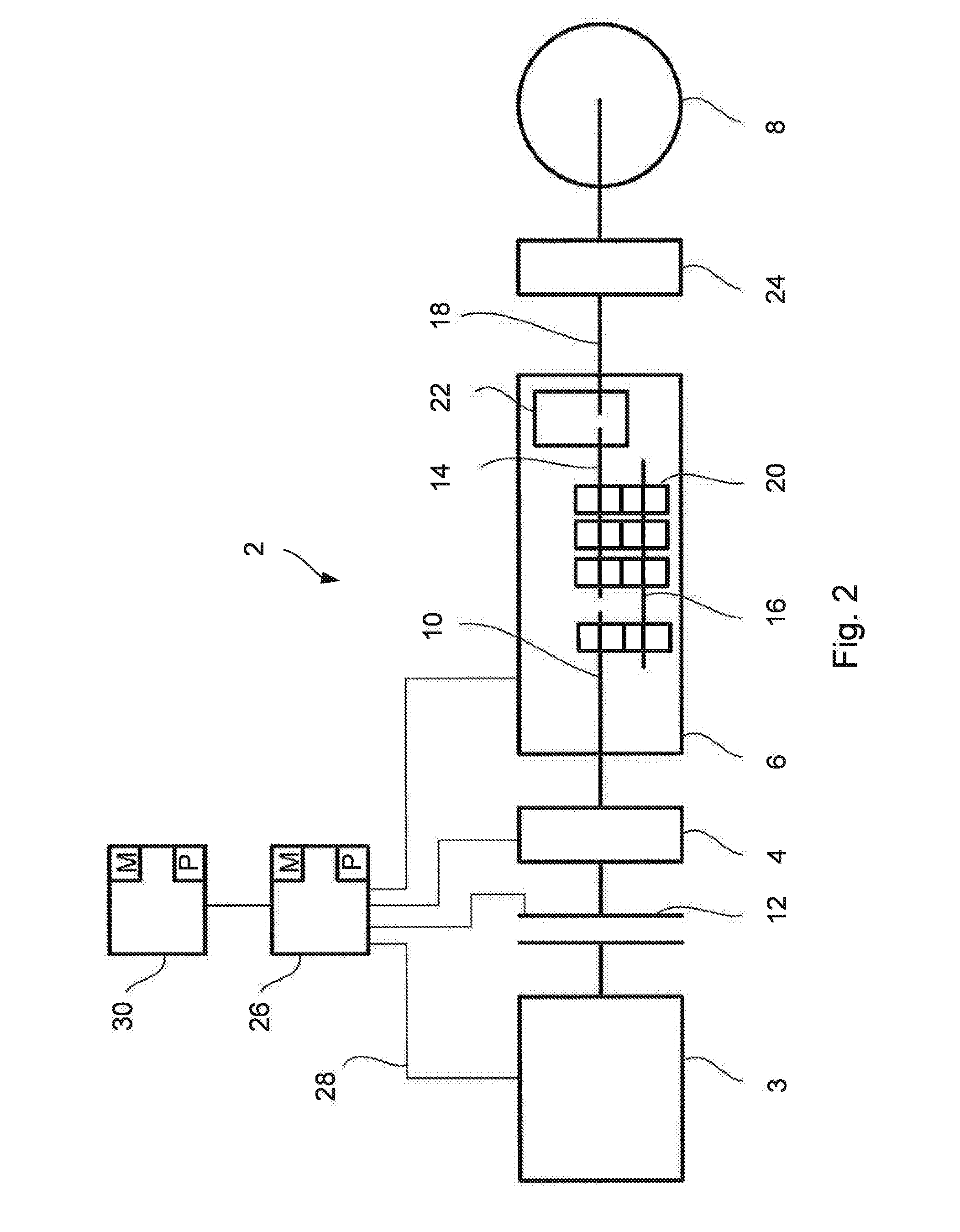 Method for controlling gear shifting in a hybrid driveline by use of an electric machine