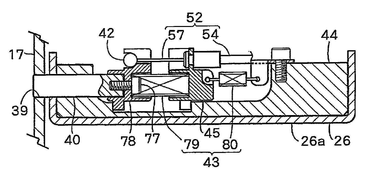 Locking device for a movable member in a chair