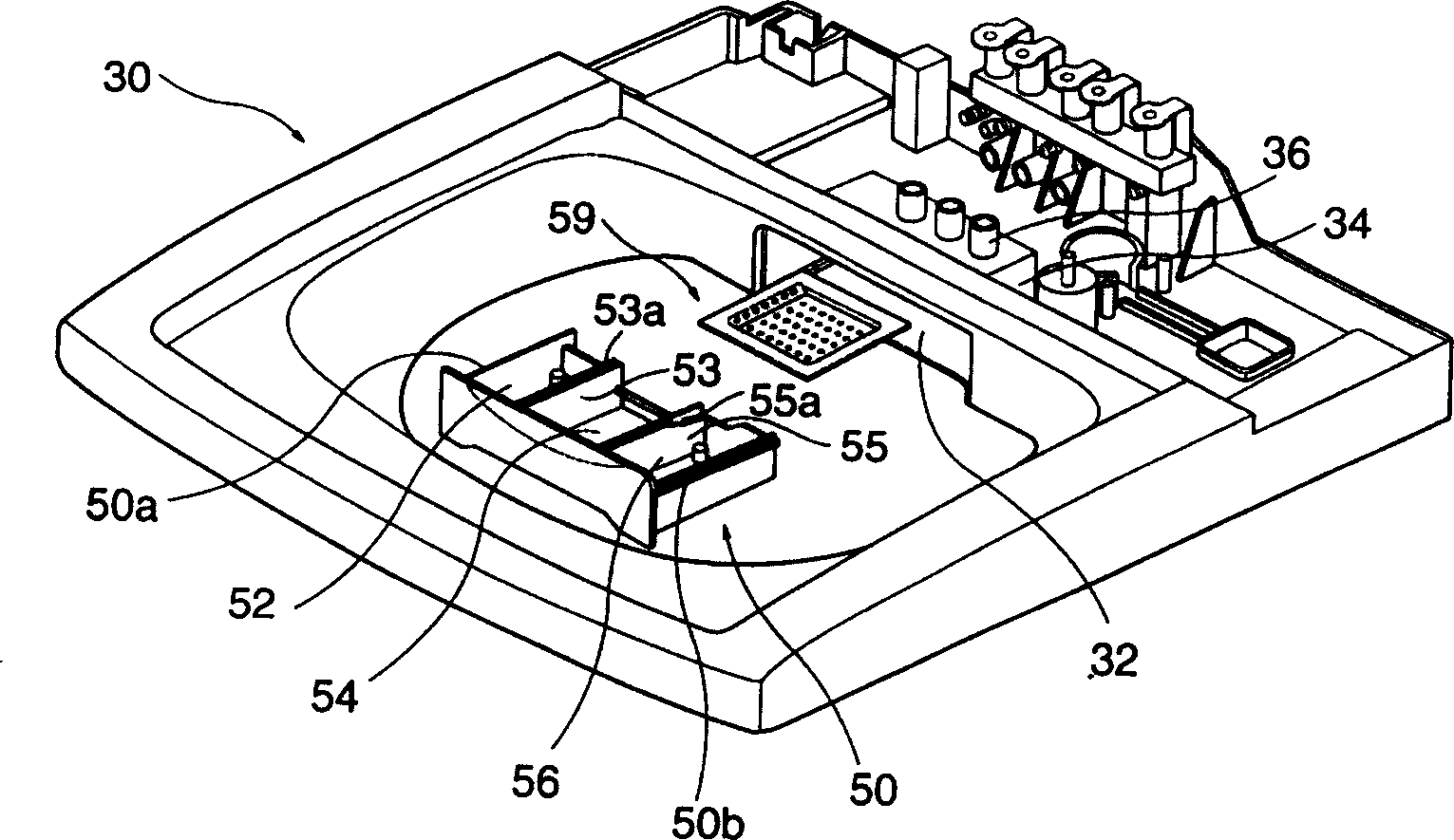 Upper cover with detergent box of washing machine