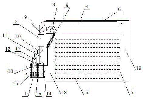 Air energy heat pump agricultural product drying device