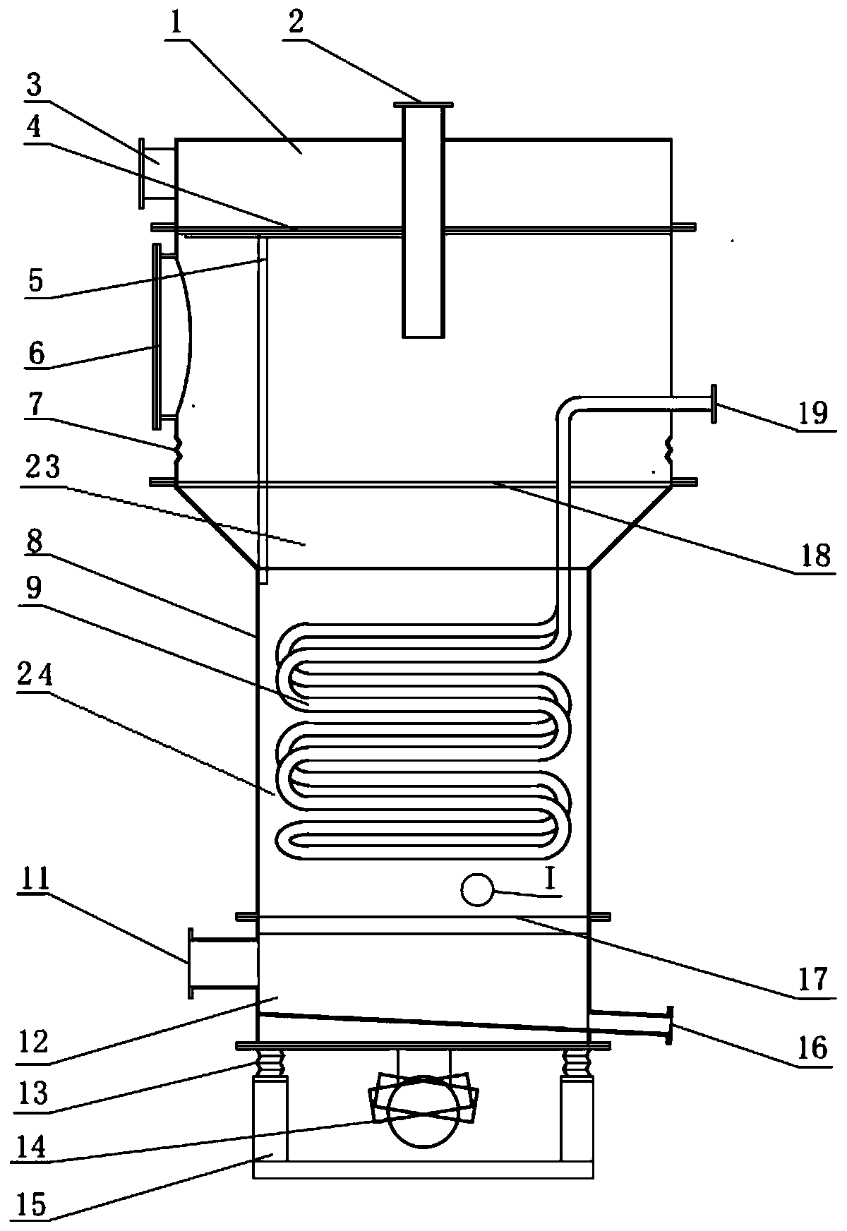 A vibrating fluidized bed drying device and drying method