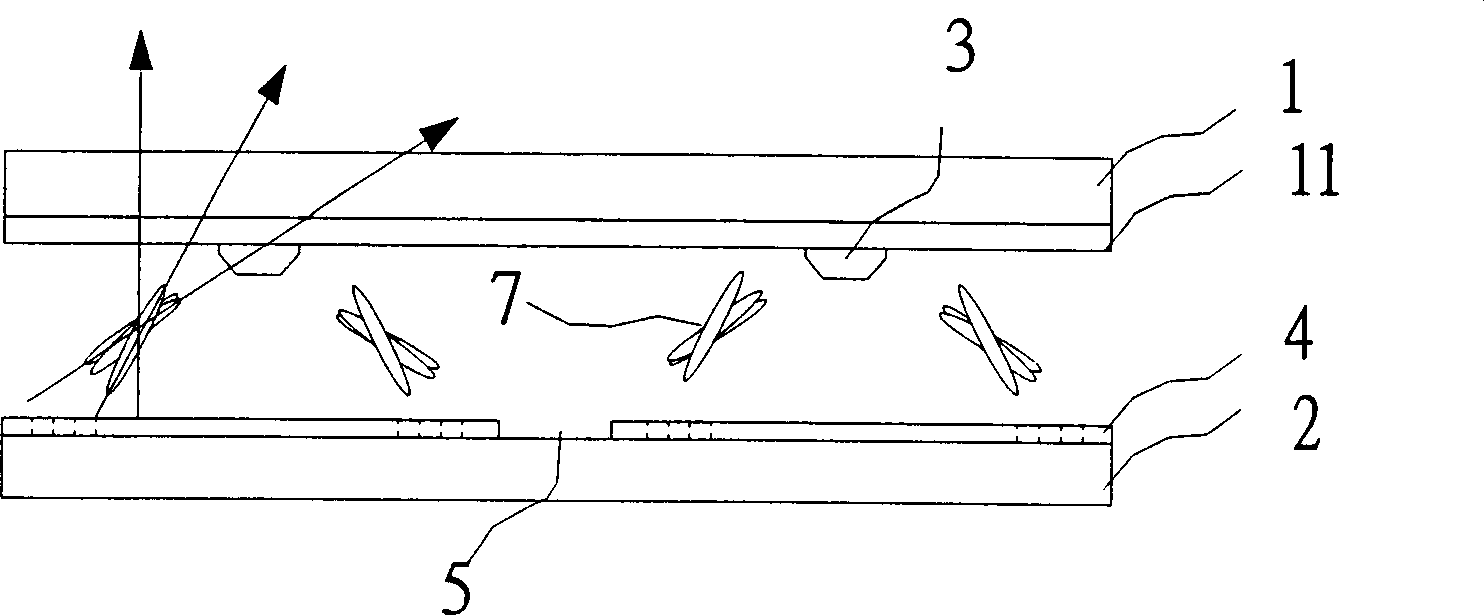 Multi-area vertical calibrating liquid crystal display device