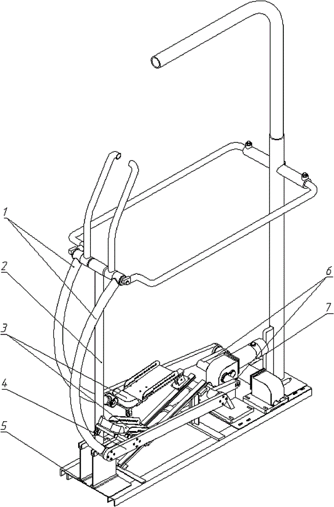 Phalanx joint rehabilitation mechanism of pedal gait rehabilitation trainer