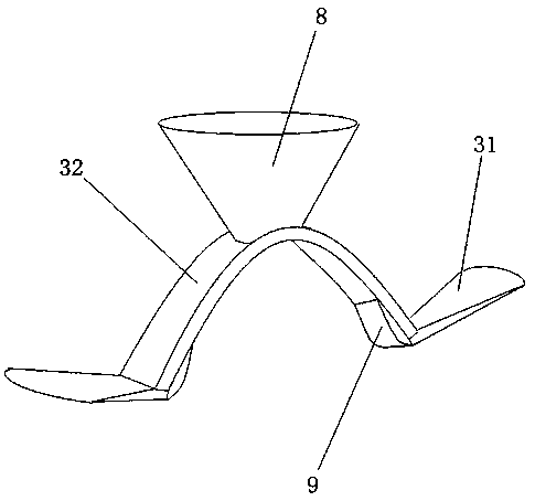 A shock-absorbing buffer base for a machine tool