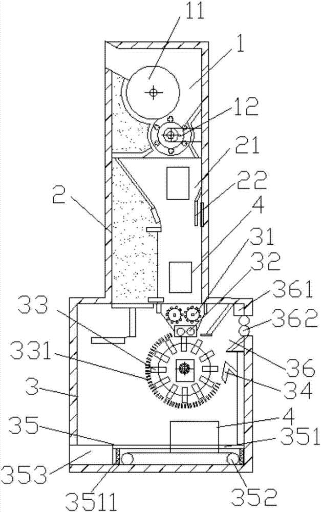 Comb needle cotton slitting machine