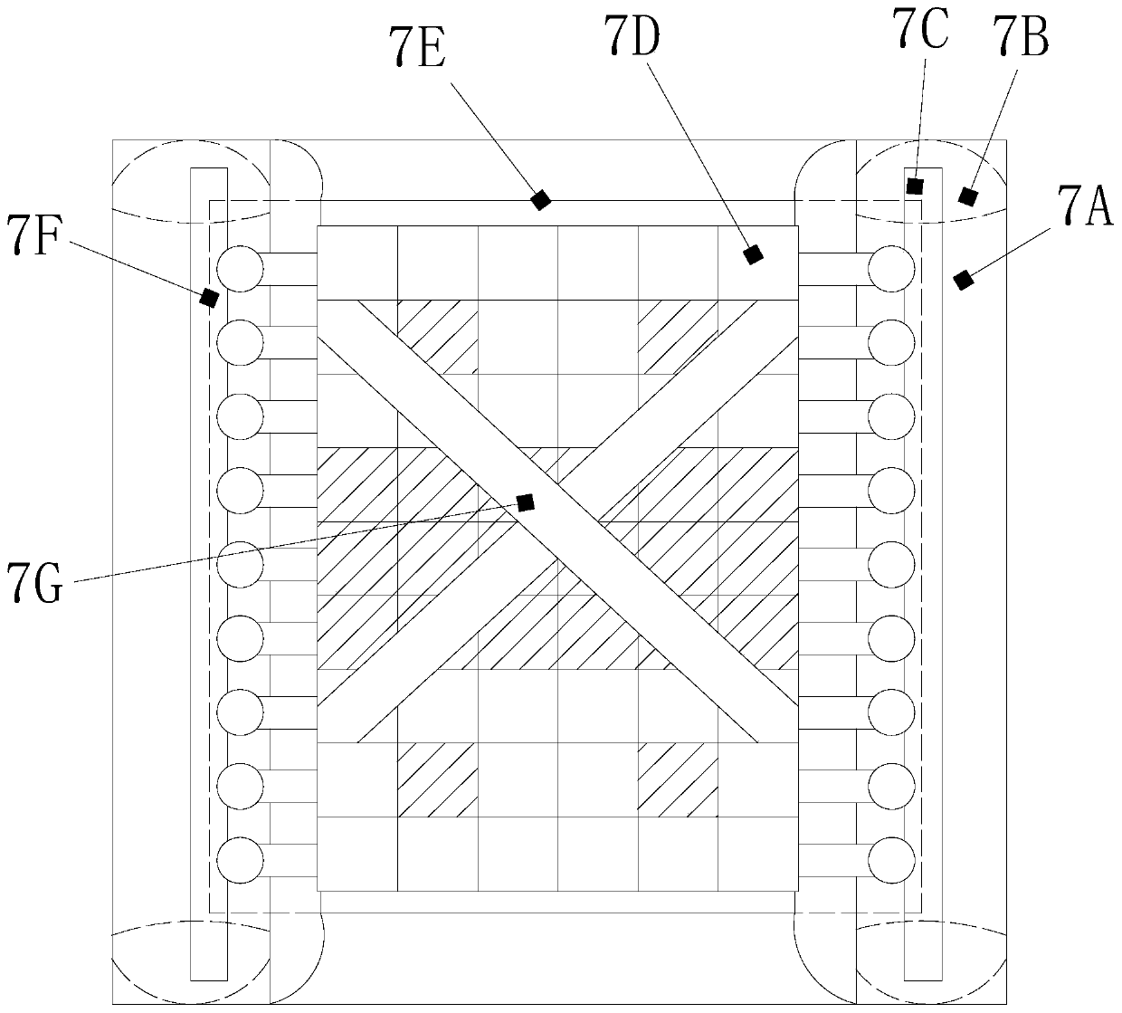 LED display screen with cell fluctuation facade for improving static screen display effect