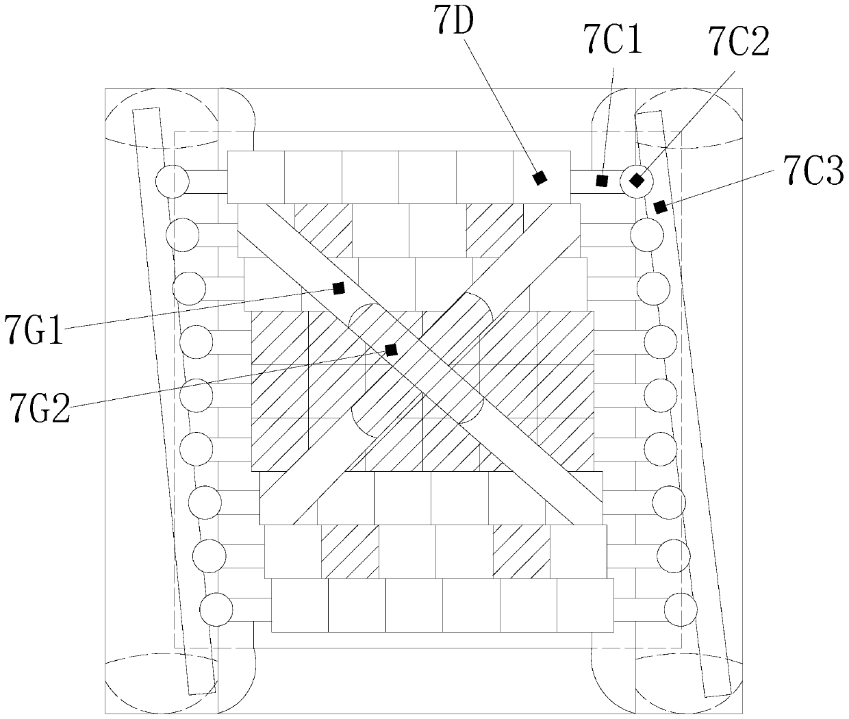 LED display screen with cell fluctuation facade for improving static screen display effect