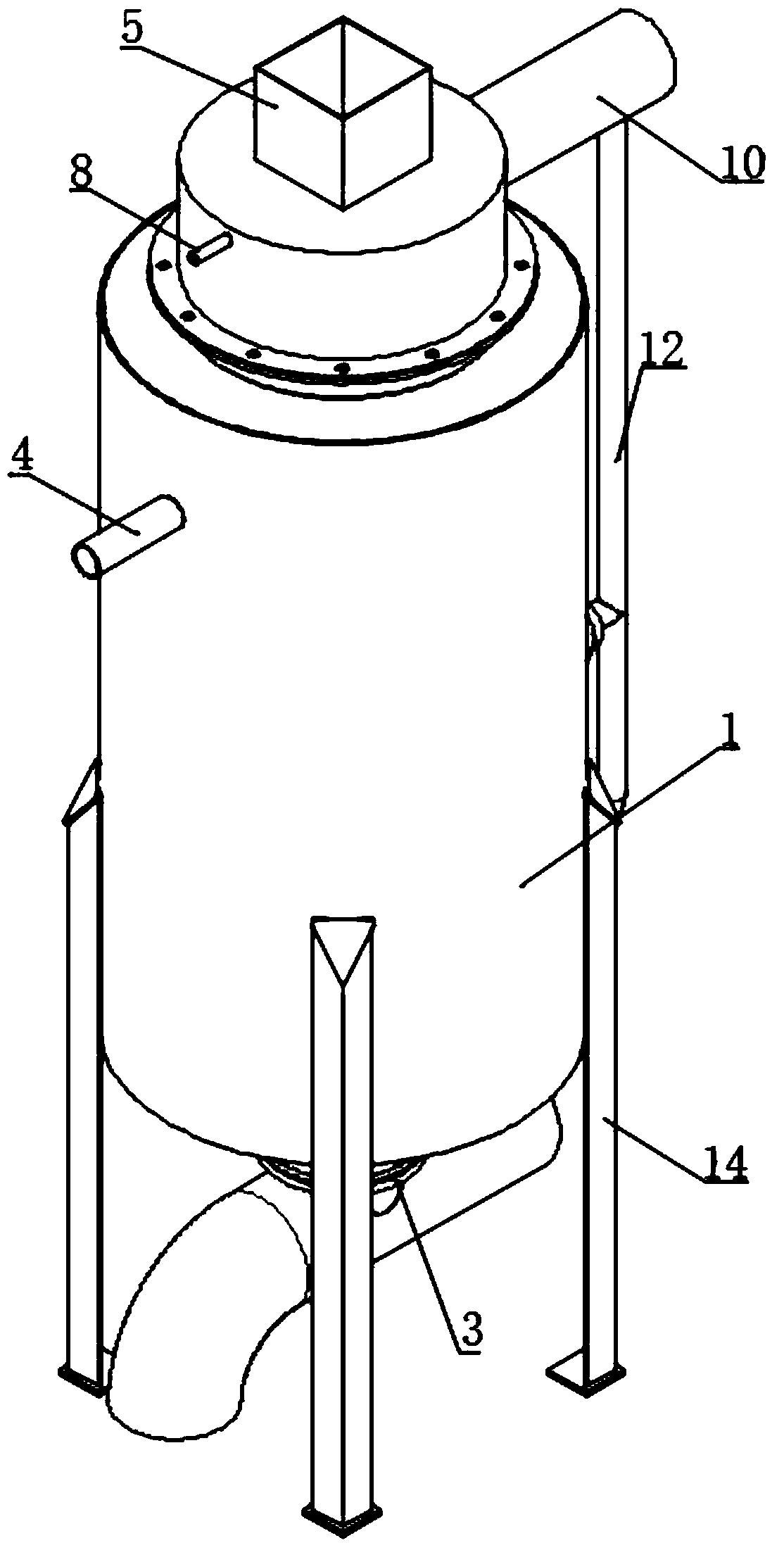 Down suction positive pressure biomass gasifier