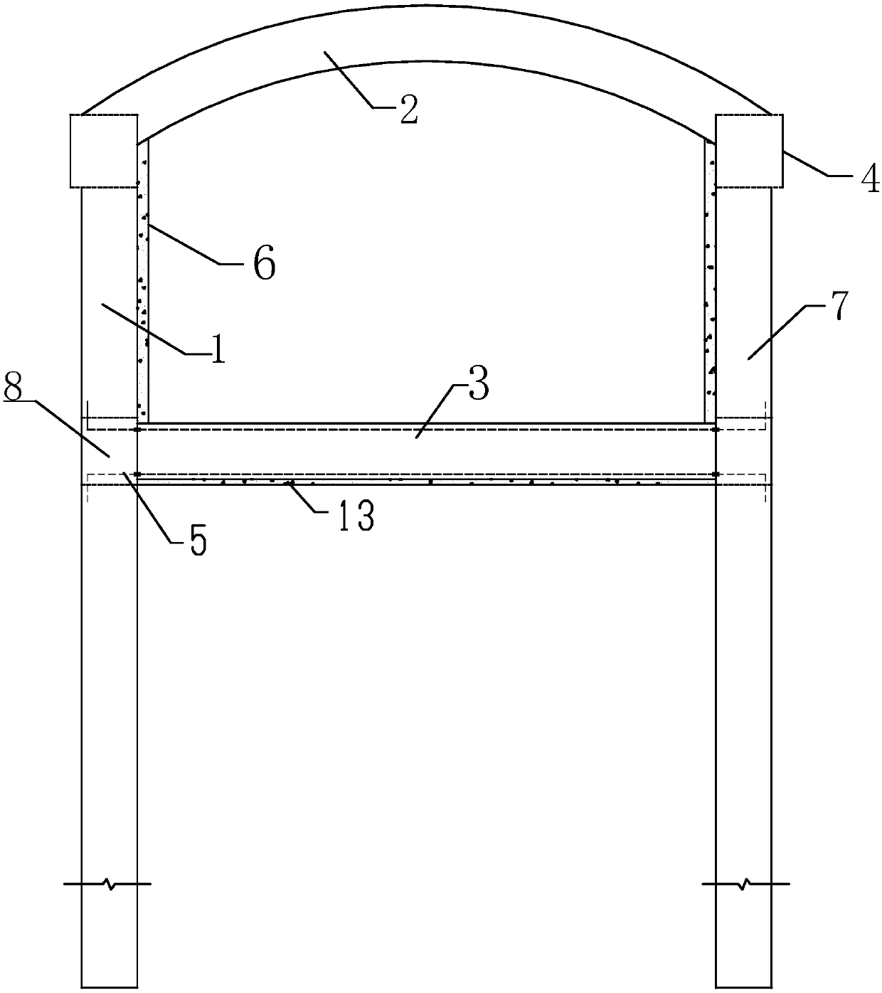 Underground comprehensive pipe gallery structure deeply buried in soft soil and construction method of underground comprehensive pipe gallery structure