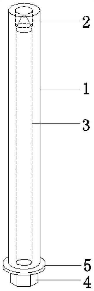 Shear part of spiral spring bolt and construction method