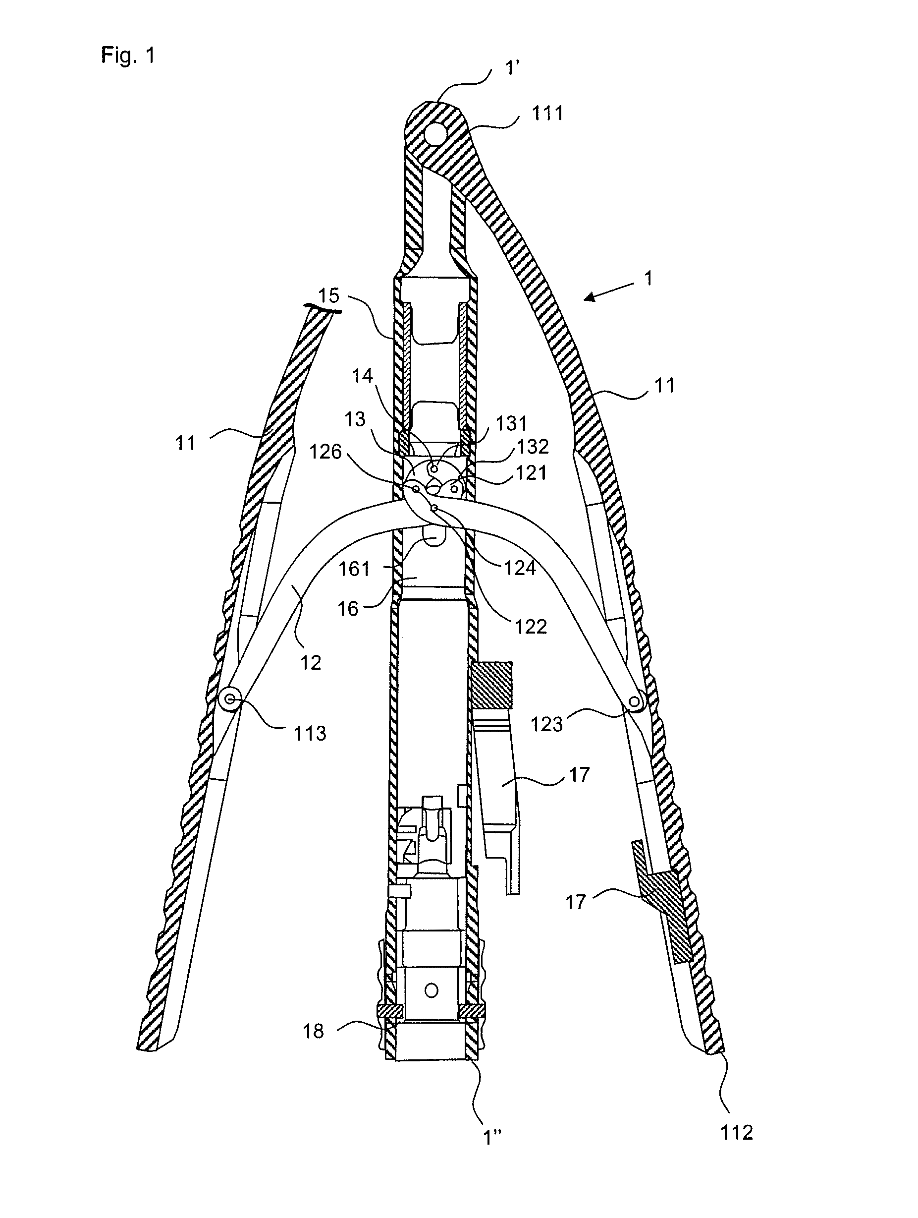 Actuation grip for a microsurgical instrument, and microsurgical instrument