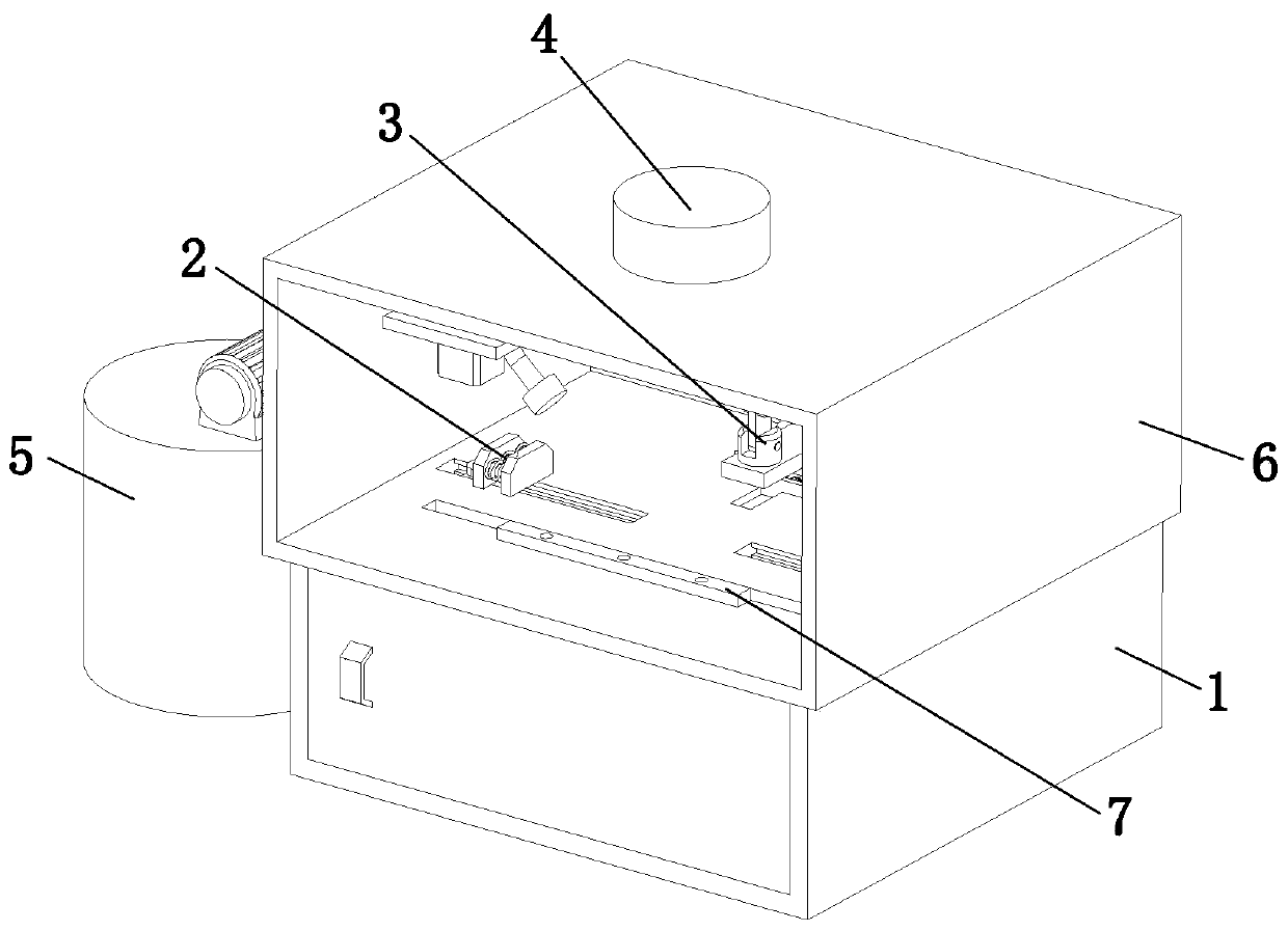 Graphene chip processing and cutting device