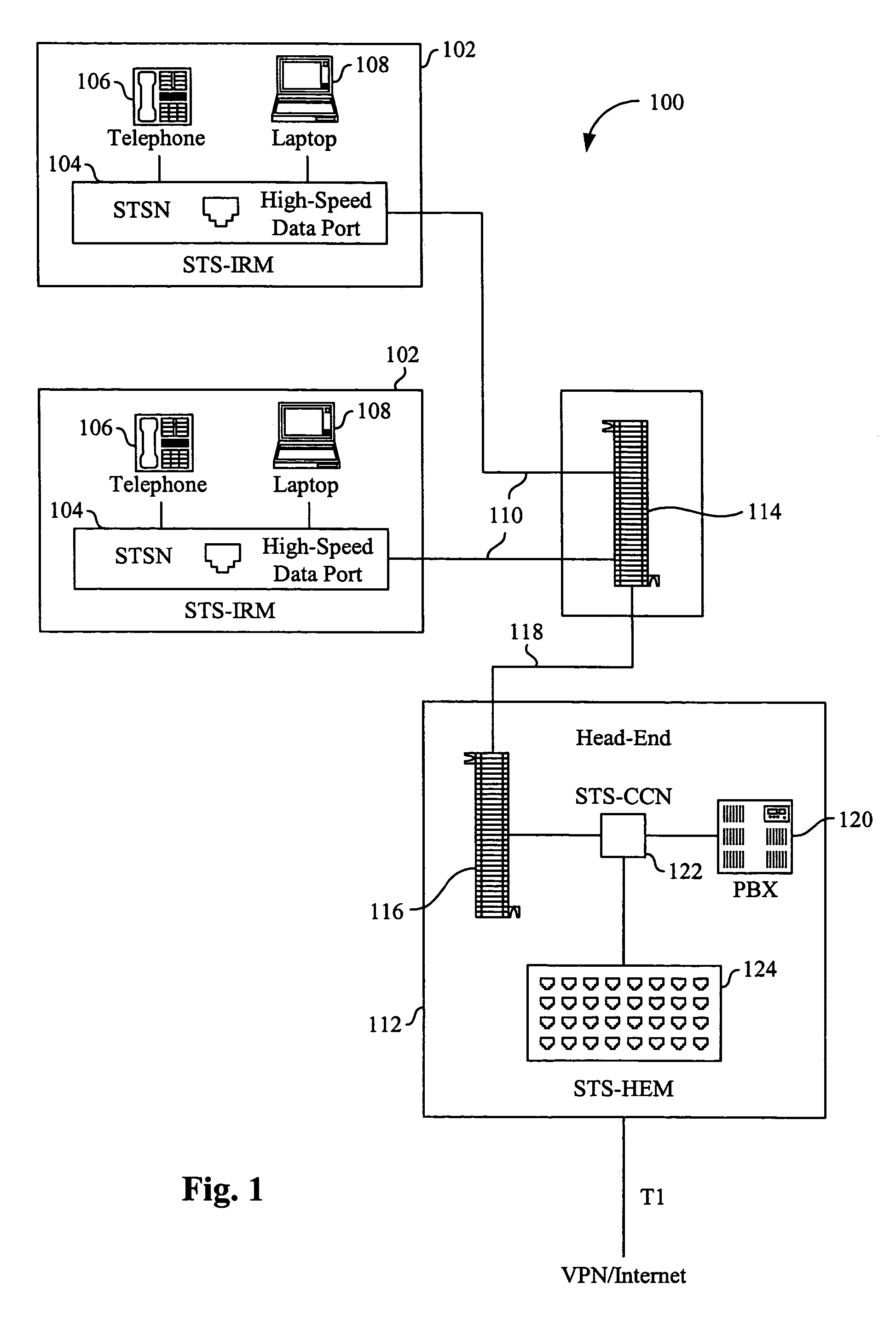 Methods and apparatus for providing high speed connectivity to a hotel environment