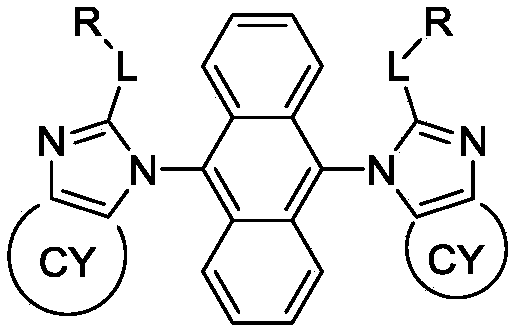 Organic light-emitting material and device containing anthracene and benzimidazole structure