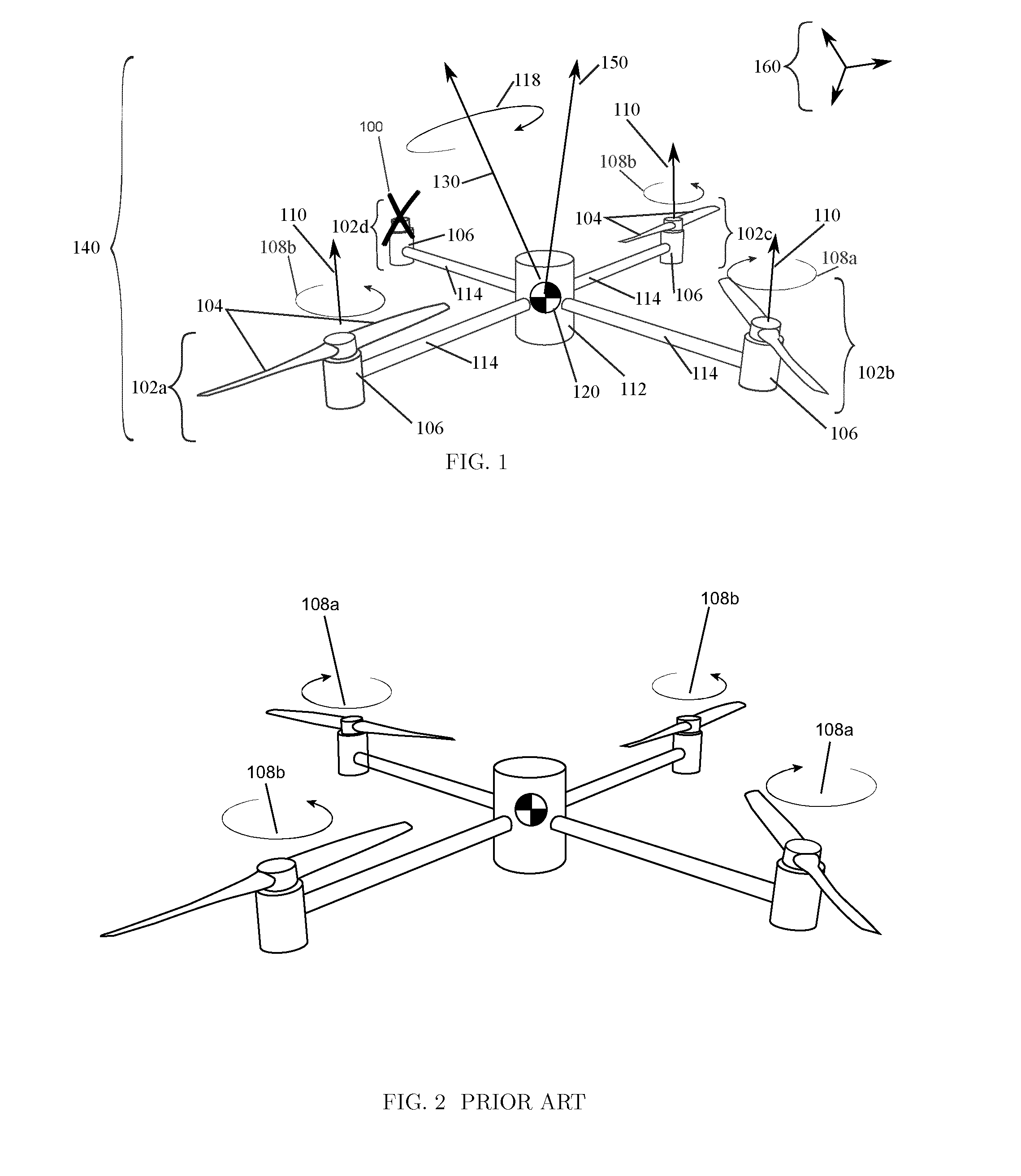 Controlled flight of a multicopter experiencing a failure affecting an effector