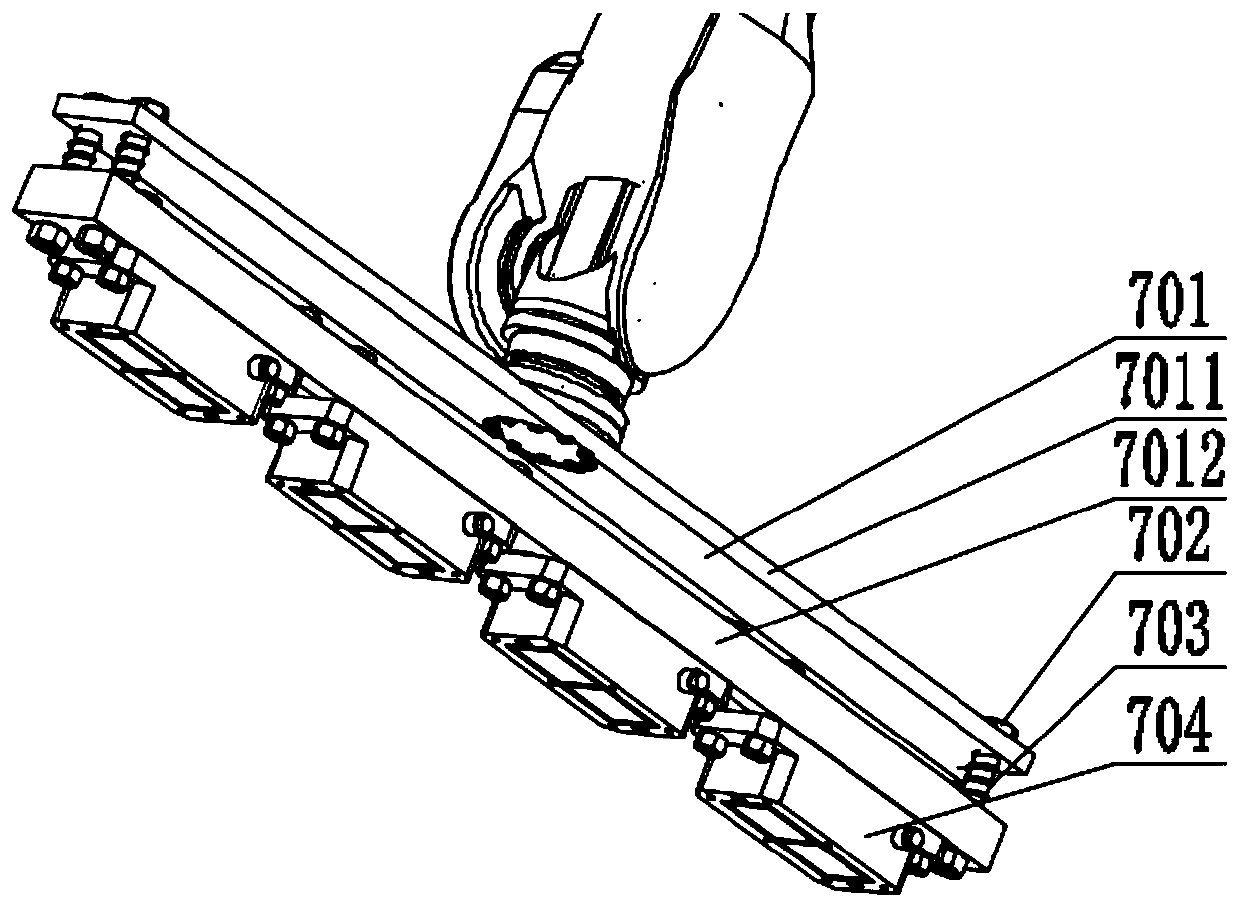 Side formwork arranging device for precast concrete component production line