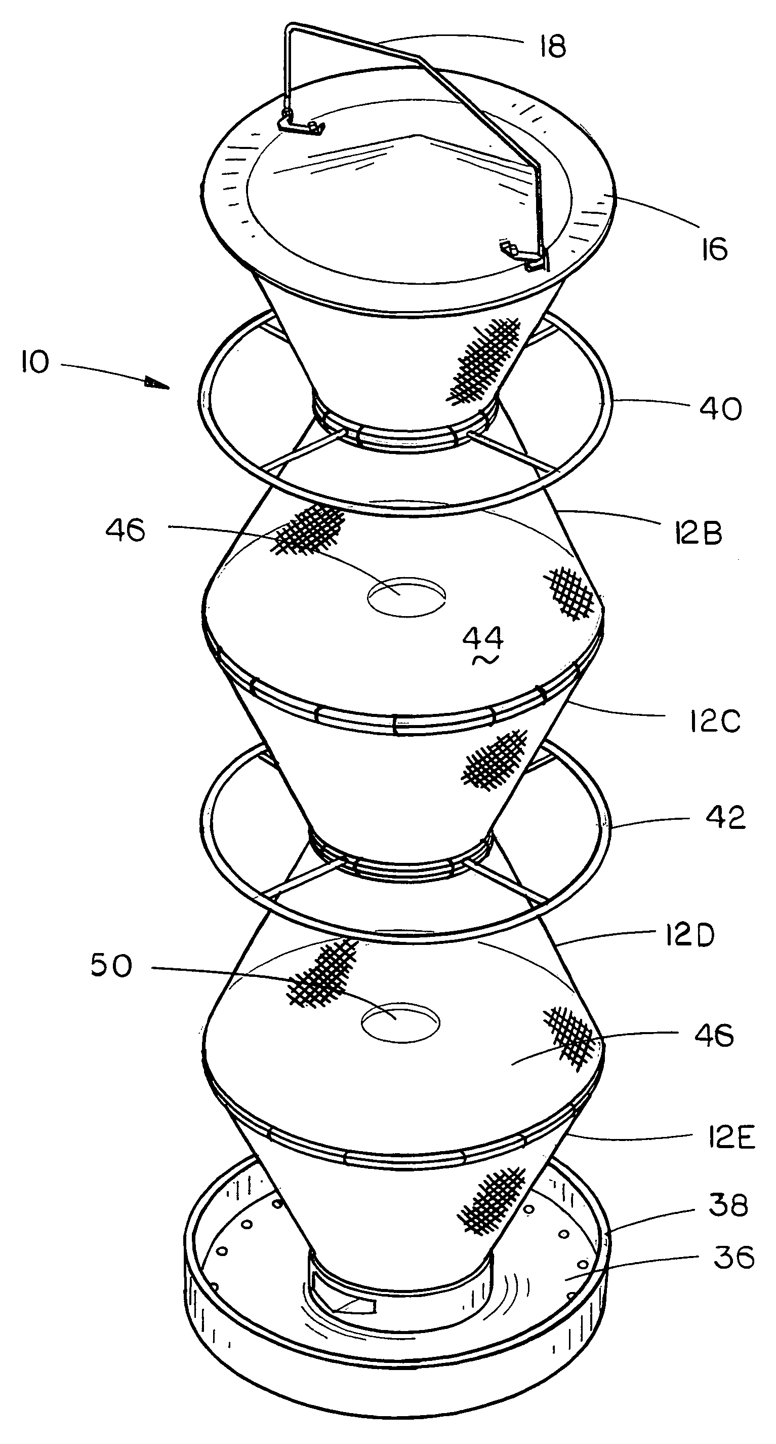 Multi-tier collapsible feeder