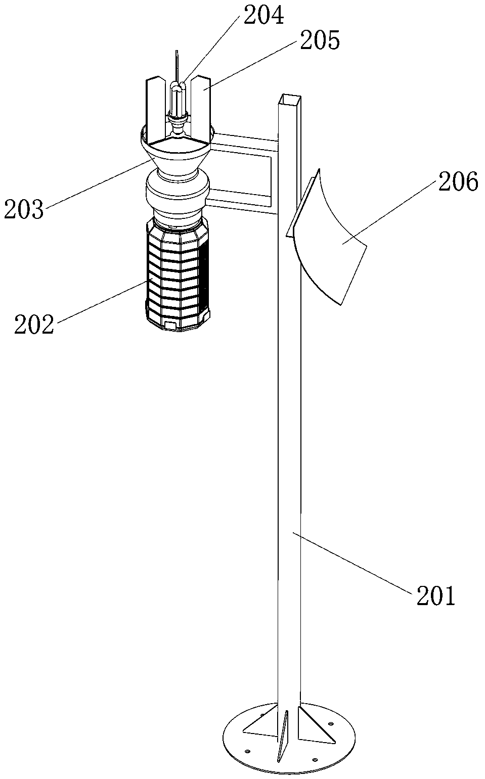 Special light trap device for citrus pests