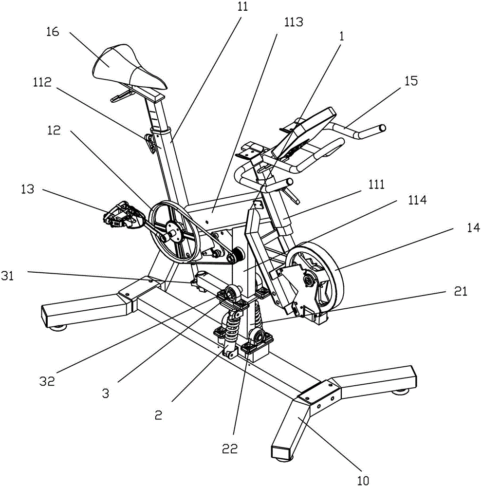 Intelligent competition/exercise bicycle capable of swinging and pitching