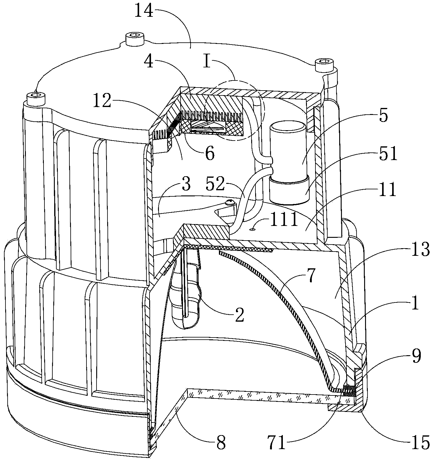 Lamp and liquid-cooling radiator thereof