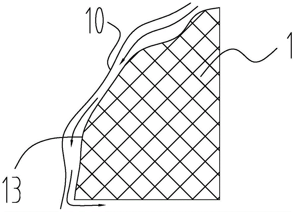 Motor core with sealed structure and combined device