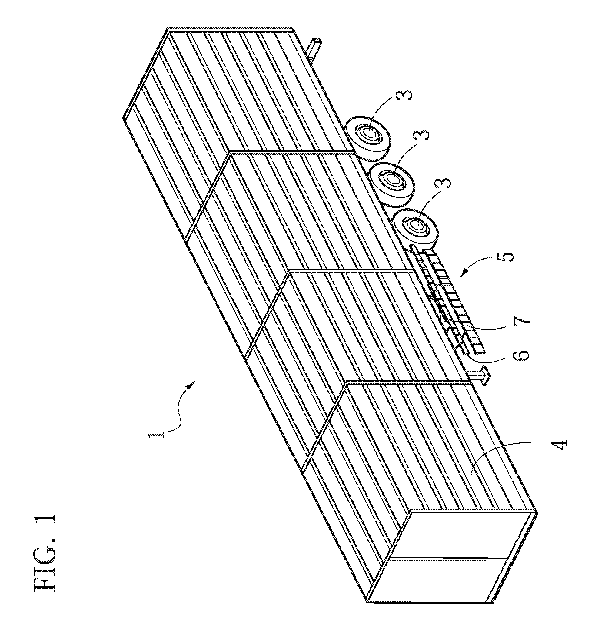 Side impact guard device for industrial vehicles, particularly trailers or semi-trailers