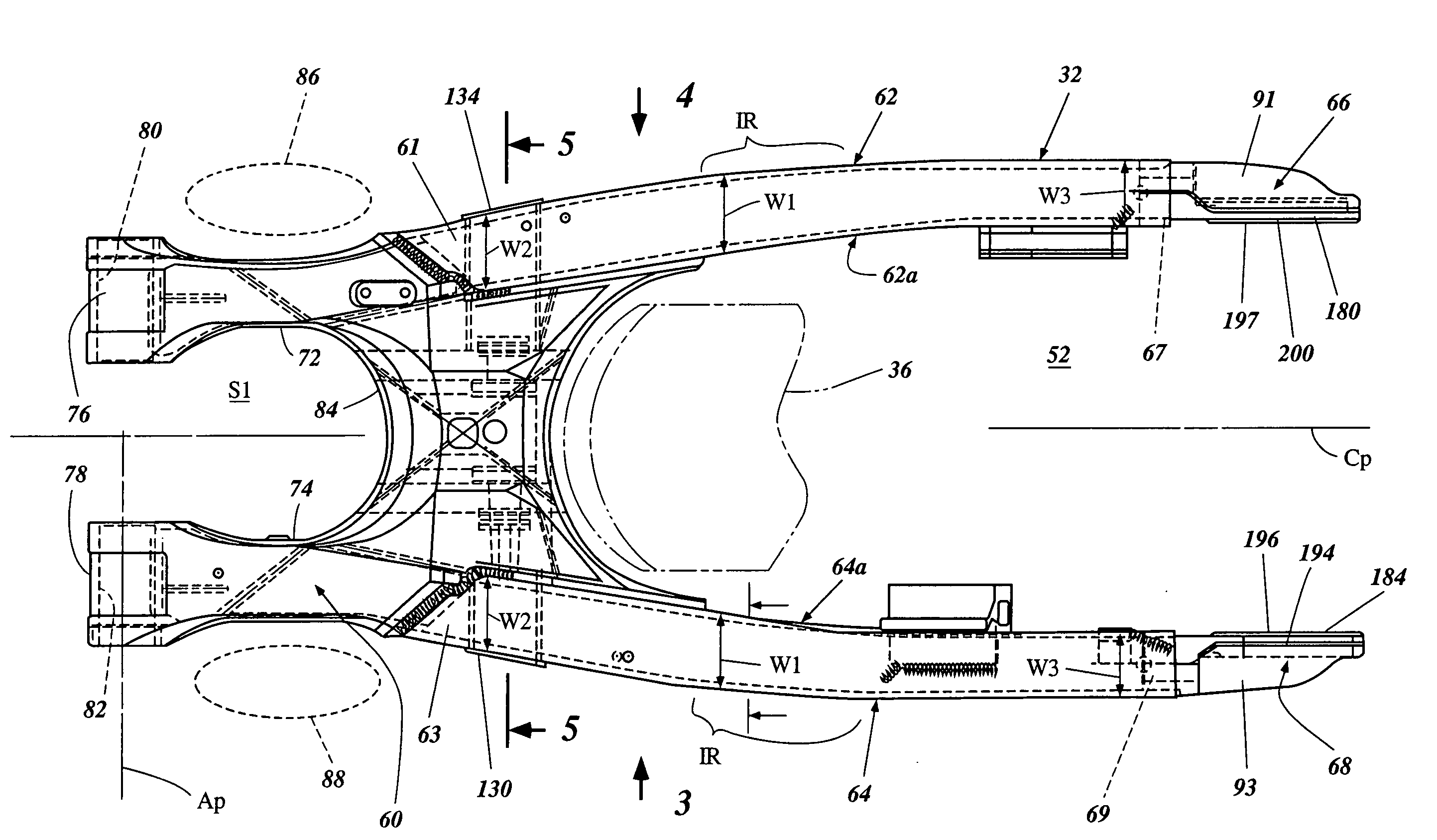 Motorcycle rear suspension swingarm assembly