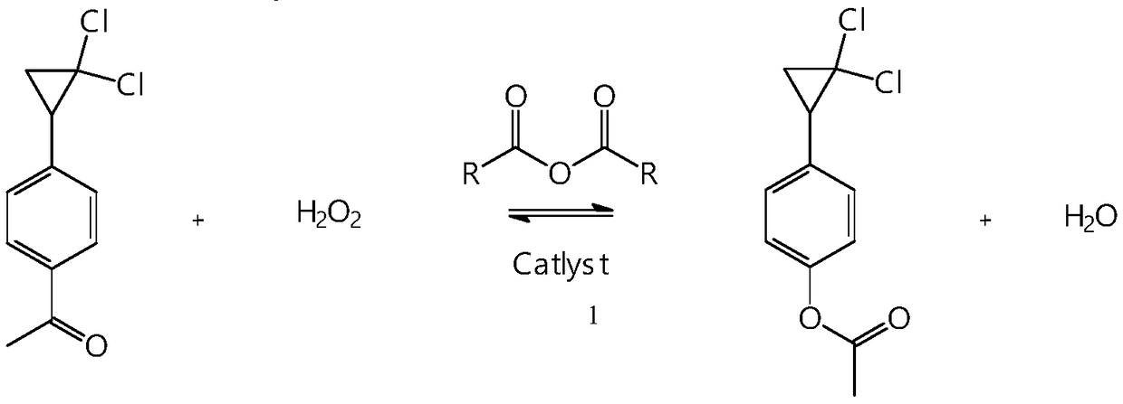 Synthetic method of 4-(2,2-dichloro cyclopropyl)phenol acetate