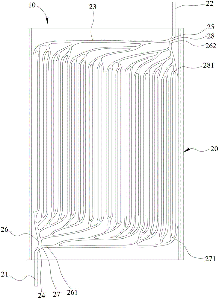 Flat plate heat collector with vein-shaped runners