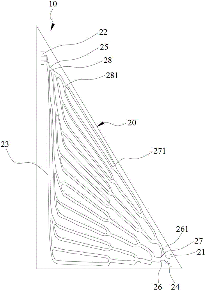 Flat plate heat collector with vein-shaped runners