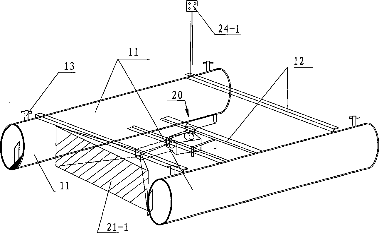 Nearshore marine alga mechanized gathering apparatus