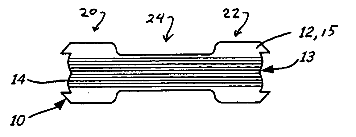 Multiple filament nasal strip with high peel angle release