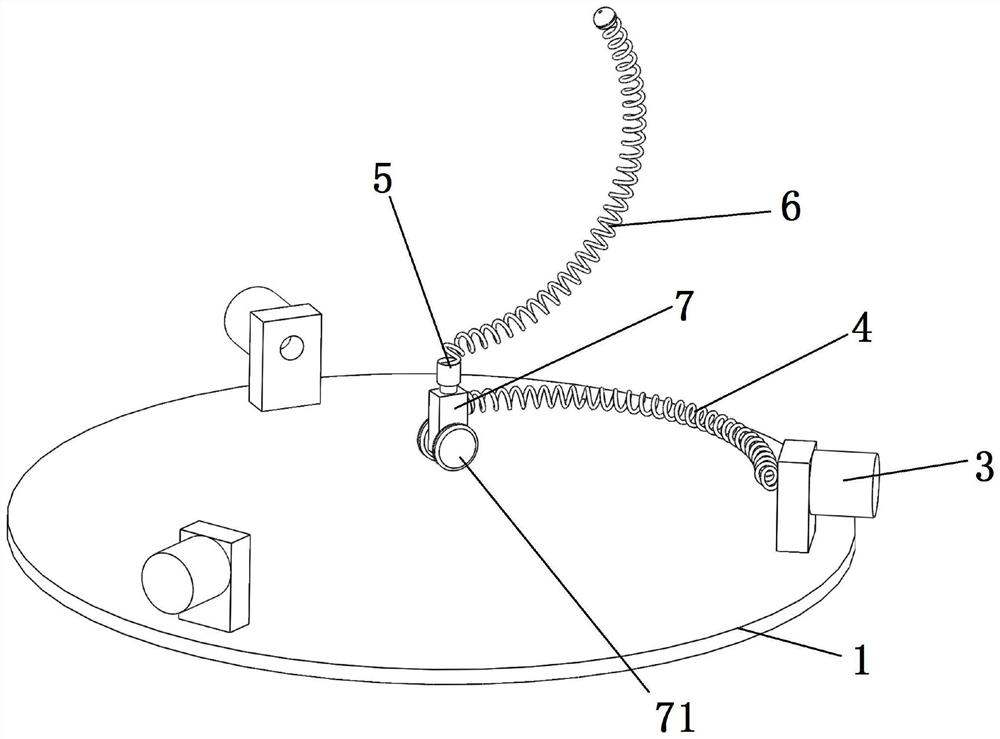 Arc-shaped spring driven three-degree-of-freedom decoupling parallel mechanism