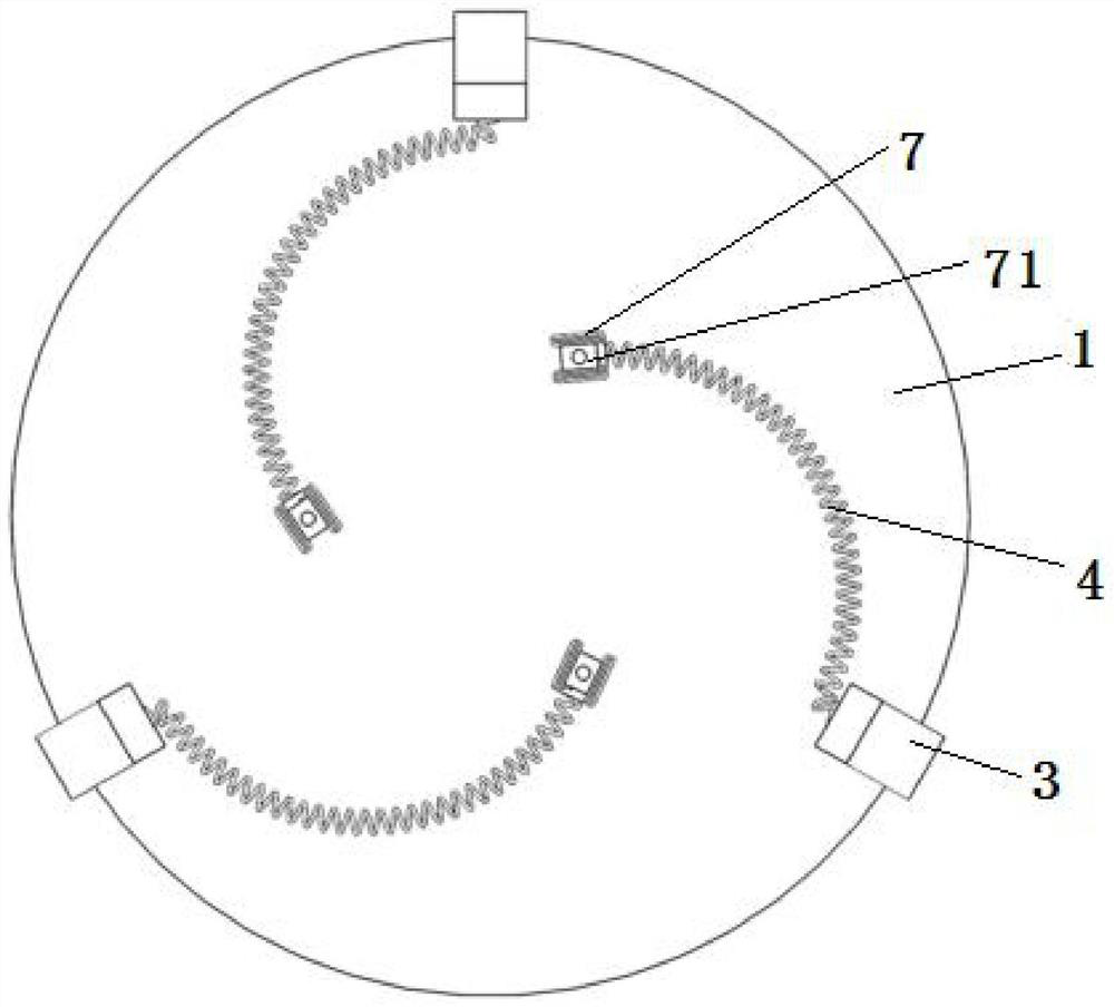 Arc-shaped spring driven three-degree-of-freedom decoupling parallel mechanism