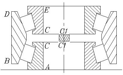 Double-row tapered roller bearing clearance adjusting method