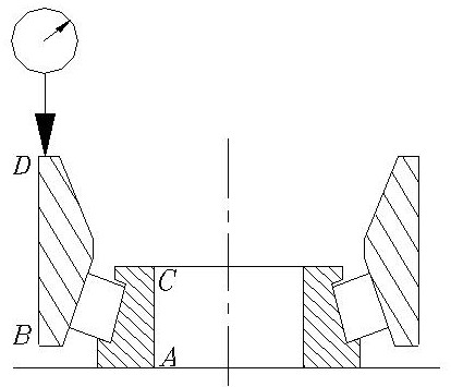 Double-row tapered roller bearing clearance adjusting method