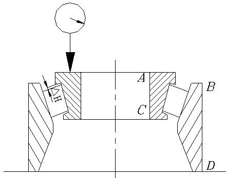 Double-row tapered roller bearing clearance adjusting method