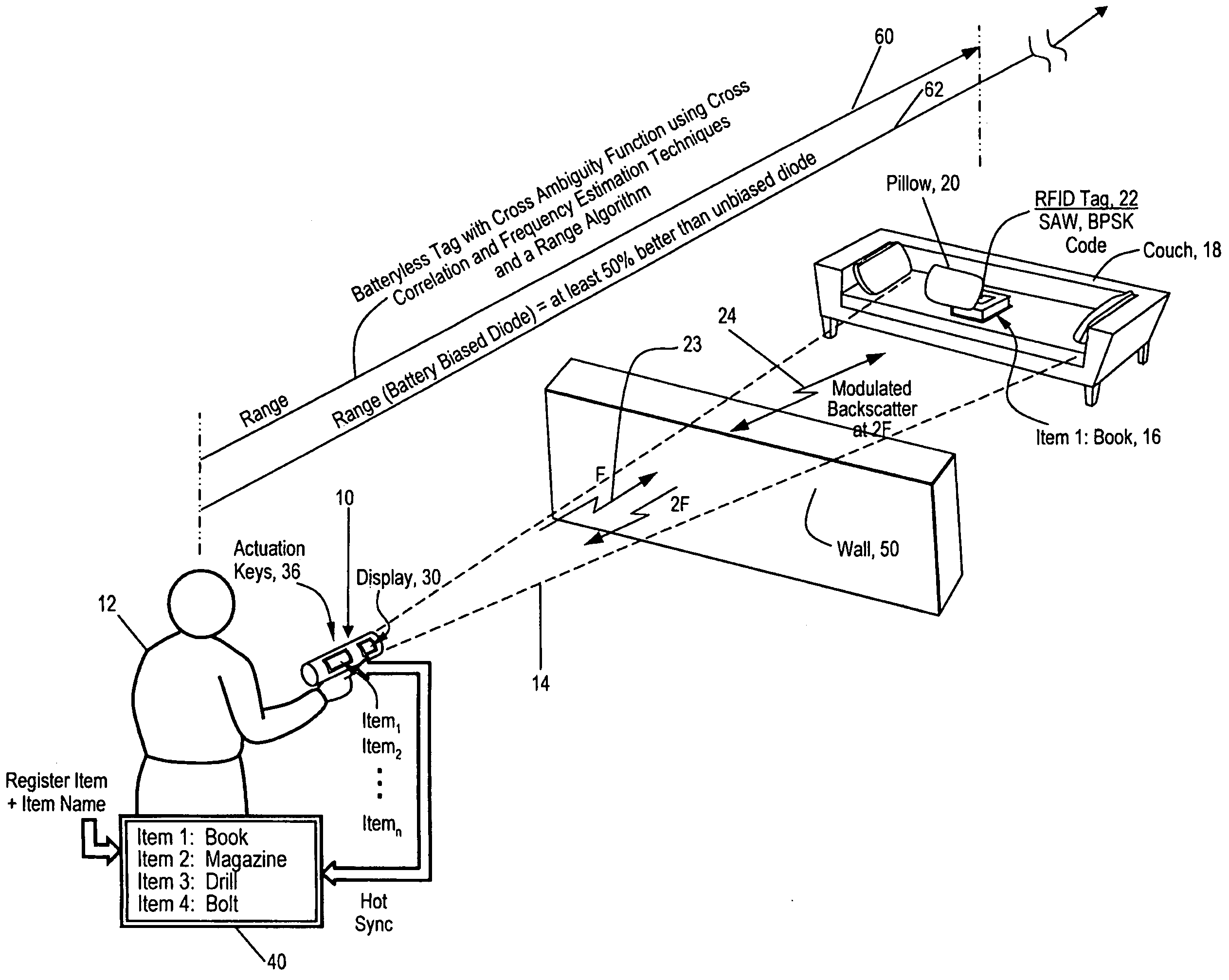 Method and apparatus for locating items