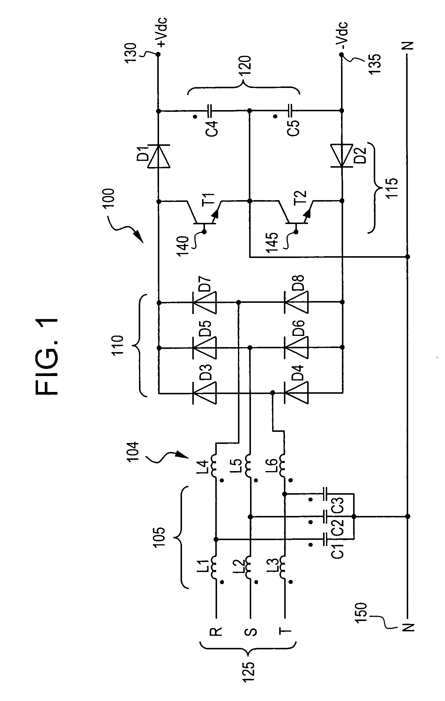 AC/DC converter and method of modulation thereof